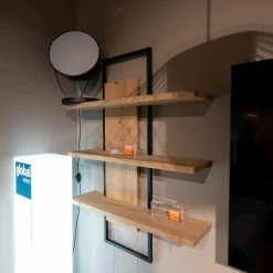 Wohnwand Cabrera Asteiche Massiv Bianco Geölt Mit Beleuchtung