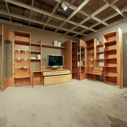 Wohnwand Cantana 3000 Erle Massiv Inklusive Beleuchtung Und Flachtrafo Ohne Fernseher