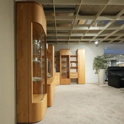 Wohnwand Cantana 3000 Erle Massiv Inklusive Beleuchtung Und Flachtrafo Ohne Fernseher