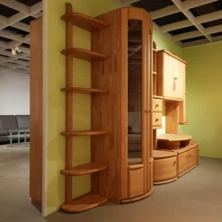 Wohnwand Cantana Erle Massiv Mit TV-Aufsatz