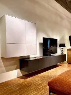 Wohnwand Casello Lack Matt Anthrazit Und Steingrau Mit TipOn Öffnung