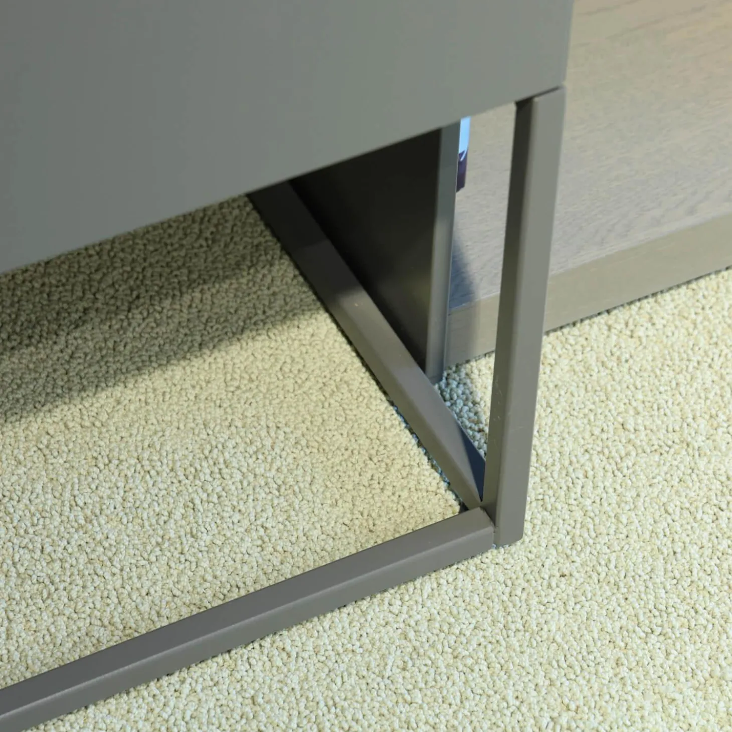 Wohnwand Catona Glattlack Onyxgrau Grau Klarglas Optiwhite Inklusive Beleuchtung