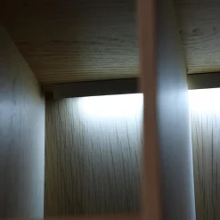 Wohnwand Cordoba VZ 1060 Lack Weiß Nische Wildeiche Inklusive Beleuchtung