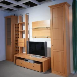 Wohnwand Costa Buche Furniert Mit Beleuchtung Und Trafo