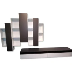 Wohnwand Cube Change Play Bronze Weiß