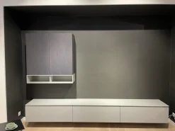 Wohnwand Cubo Lack Canagrau Mit Eiche Anthrazit Gebeizt