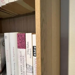 Wohnwand Cubus Eiche Weißöl Glas Matt Pearl Touchbeschlag