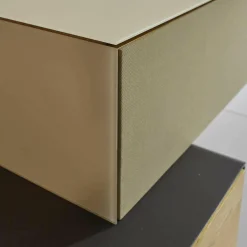 Wohnwand Cubus Pure Eiche Massiv Glas Dunkelbraun