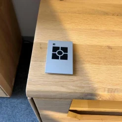 Wohnwand Divano Ausführung Wildeiche Massiv Oberfläche Bianco Geölt