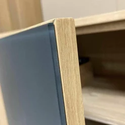 Wohnwand Elements B200 Eiche Massiv mit Beleuchtung