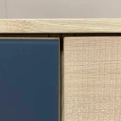 Wohnwand Elements B200 Eiche Massiv mit Beleuchtung