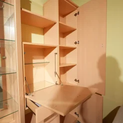 Wohnwand Evita Ahorn Light Griff Chrom Matt Ohne Fernseher