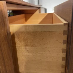 Wohnwand Filigno Nussbaum Natur Geölt Inklusive Technikelement Mit Kabelhohlraum