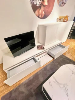 Wohnwand Format S2 Mattglas Und Echtlack Naturweiß