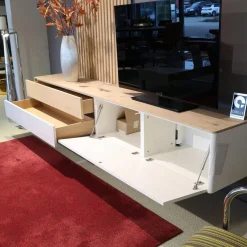 Wohnwand Goya Glattlack Blütenweiß Ohne Lamellenpaneel