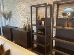 Wohnwand Haas Aus Bücherregalen Und Sideboards Eiche Mokka Gebeizt & Lackiert