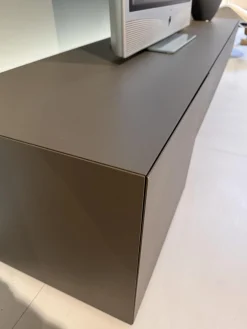 Wohnwand Inpiedi Lack Interno Metall Gold Lack Coffee Braun Inklusive LED Beleuchtung