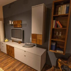 Wohnwand Kandu Kombi KA02.3542 Lack Steingrau Colorado