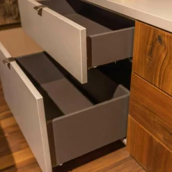 Wohnwand Kandu Kombi KA02.3542 Lack Steingrau Colorado