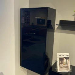 Wohnwand Kara-Frame Lack Schwarz Hochglanz