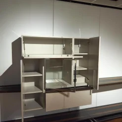 Wohnwand Lack Hochglanz Grau Räuchereiche Inklusive Beleuchtung