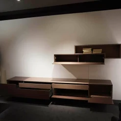 Wohnwand Lack P40 Rosewood