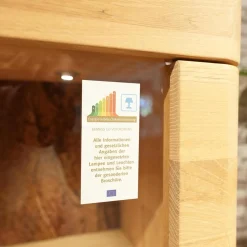 Wohnwand Lavaro Wildeiche Bianco Massiv Geölt Mit Sideboard Und Beleuchtung Ohne Fernseher