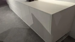 Wohnwand Lennon 47018 Lack Weiß Matt Absetzungen Kristallbuche Mit LED Beleuchtung Und TV Halterung Ohne Fernseher