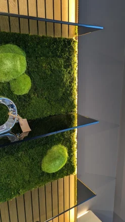 Wohnwand Linera Lack Seidenmatt Weiß Akzente Wildeiche Natur Mit LED Beleuchtung