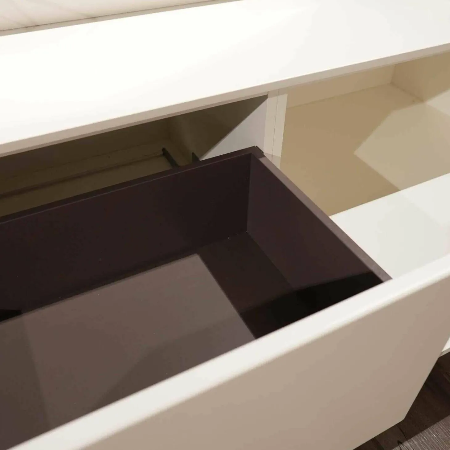 Wohnwand Lotus Lack Weiß Kernesche