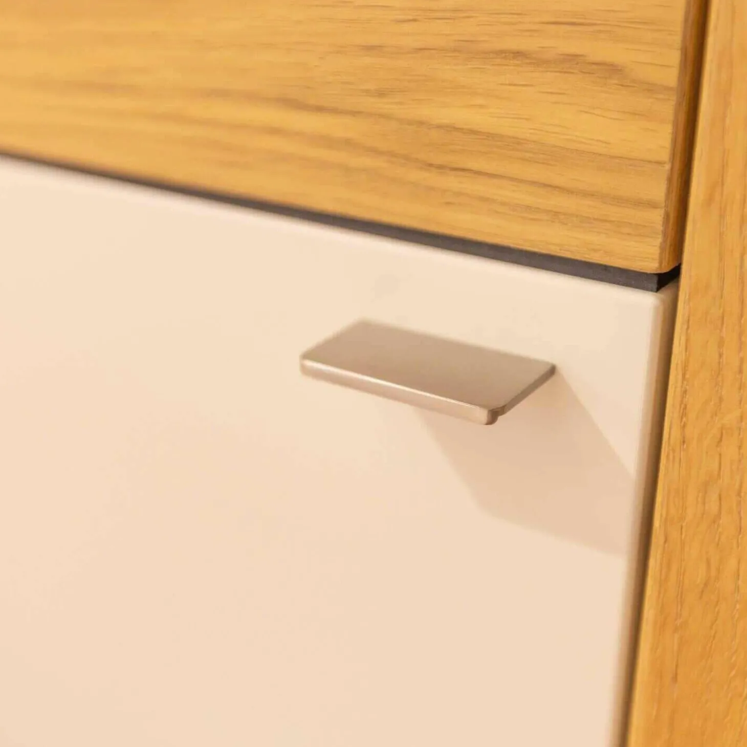 Wohnwand LS 043016 Albero Sideboard Vitrine Lack Weiß Matt Santanaeiche