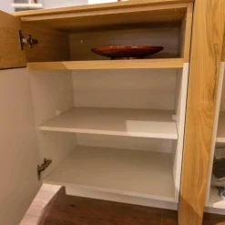 Wohnwand LS 043016 Albero Sideboard Vitrine Lack Weiß Matt Santanaeiche