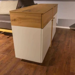 Wohnwand LS 043016 Albero Sideboard Vitrine Lack Weiß Matt Santanaeiche