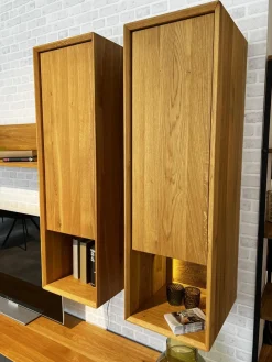 Wohnwand Missoula Eiche Geölt Glas Anthrazit Inklusive LED Beleuchtung Und Trafo