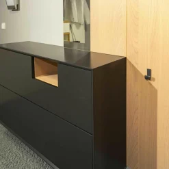 Wohnwand Modo 19 Black Edition Kirschbaum