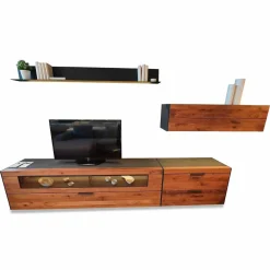 Wohnwand Nea Nussbaum Eiche Anthrazit