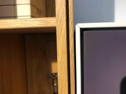 Wohnwand Nex Side Eiche Massiv Mattlack Weiß Dune Violett