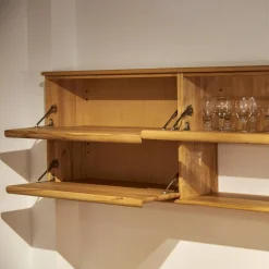 Wohnwand Opus Kernbuche Mit Drei Schubladen Und Drei Klappen