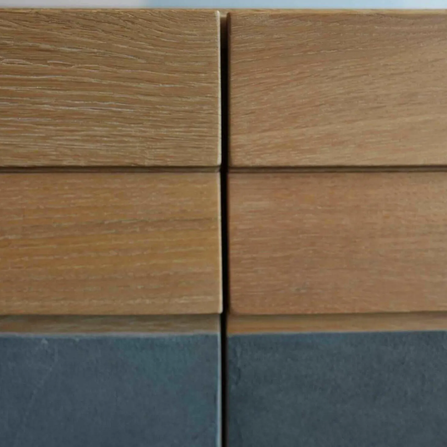 Wohnwand Opus Wildeiche Akzent Beton