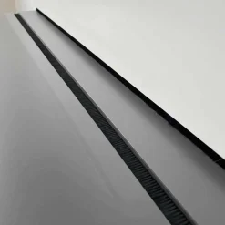 Wohnwand Pesaro Dunkelgrau Kernesche mit Beleuchtung