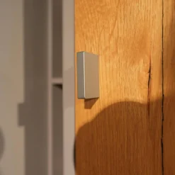 Wohnwand Piana Lack Seidenmatt Fango Grau Balkeneiche Honig Inklusive LED Beleuchtung