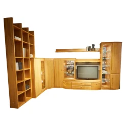 Wohnwand Savera Kernbuche Mit Beleuchtung