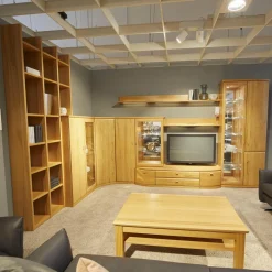 Wohnwand Savera Kernbuche Mit Beleuchtung