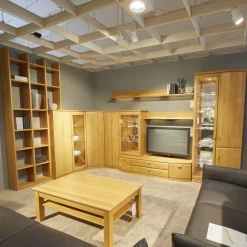 Wohnwand Savera Kernbuche Mit Beleuchtung