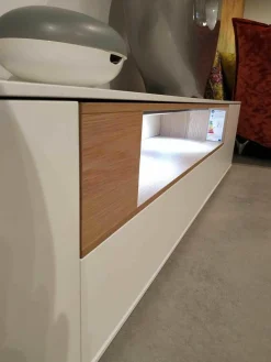 Wohnwand SE 7000 Lack Weiß Anthrazit