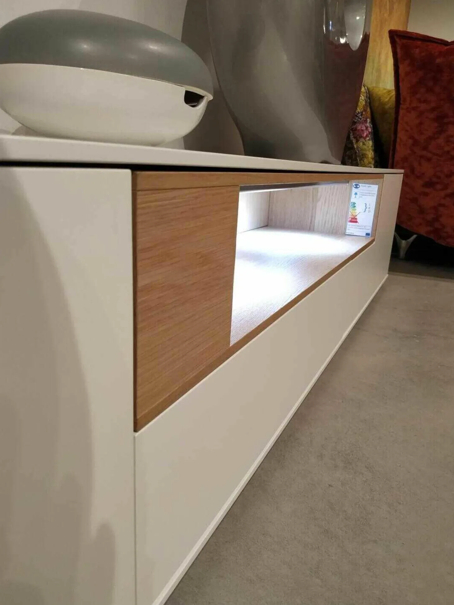 Wohnwand SE 7000 Lack Weiß Anthrazit