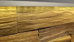 Wohnwand Sentino Lack Sand Matt Grau Absetzung Spaltholz Nussbaum Geölt Mit Beleuchtung Und Fernbedinung