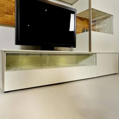 Wohnwand Sentino Lack Weiß Matt Inklusive Beleuchtung