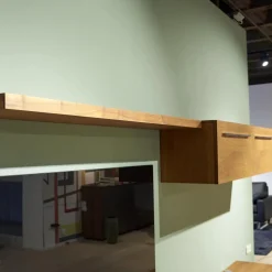 Wohnwand Sipario Nussbaum Geölt mit Kabeldurchlass