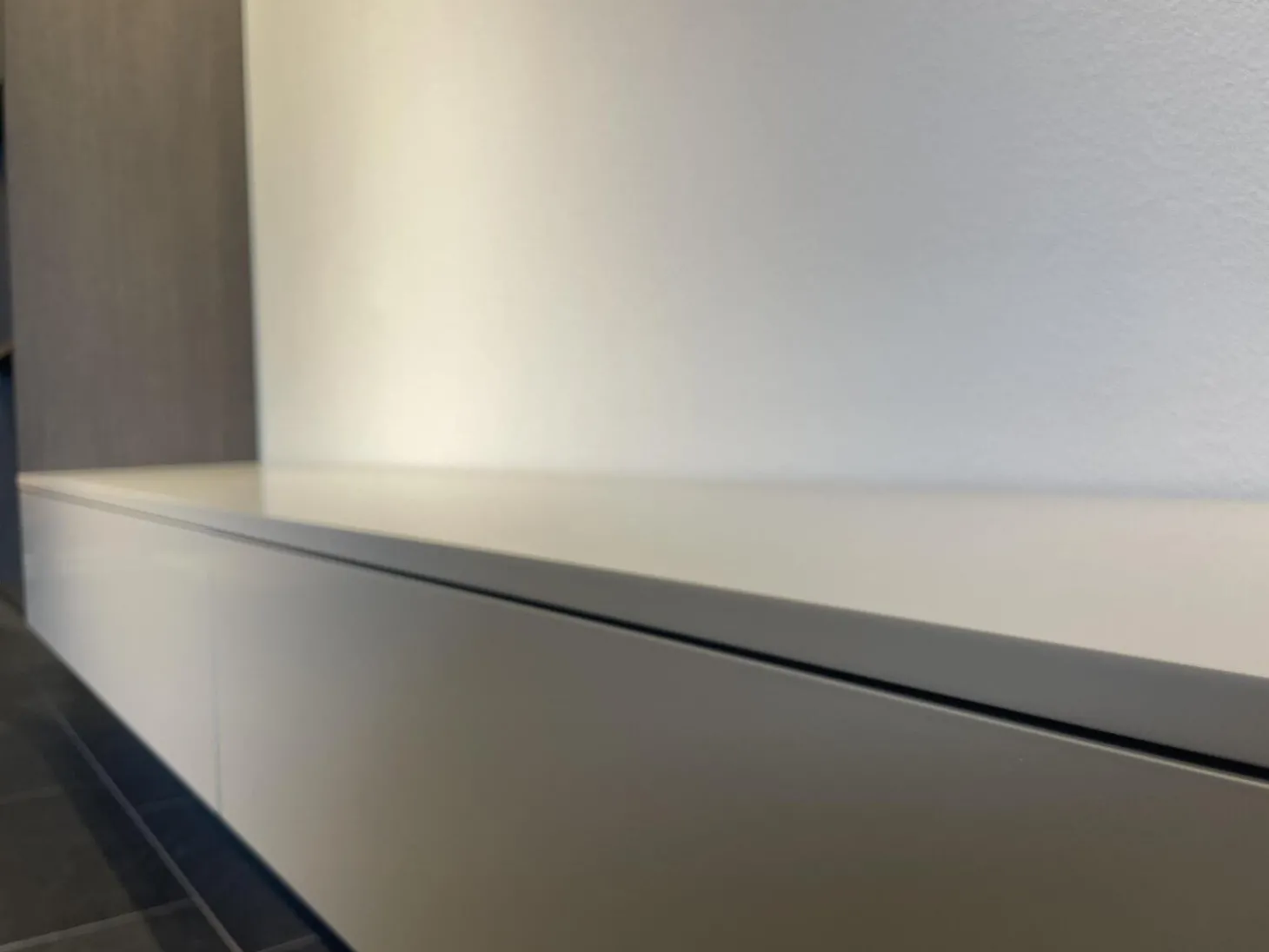 Wohnwand Tavi Lack M 23 Muschel Grau Mit Eiche D83 Achat Schwarz